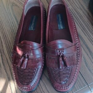 Giorgio Brutini Burgundy Leather Tassel Loafers